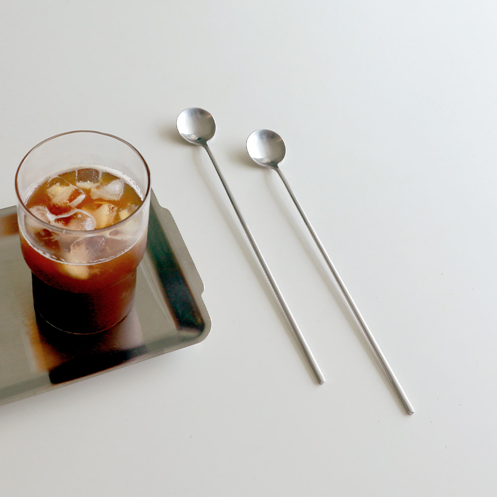 오데뜨 무광 스텐 롱티스푼 카페 롱스푼 머들러