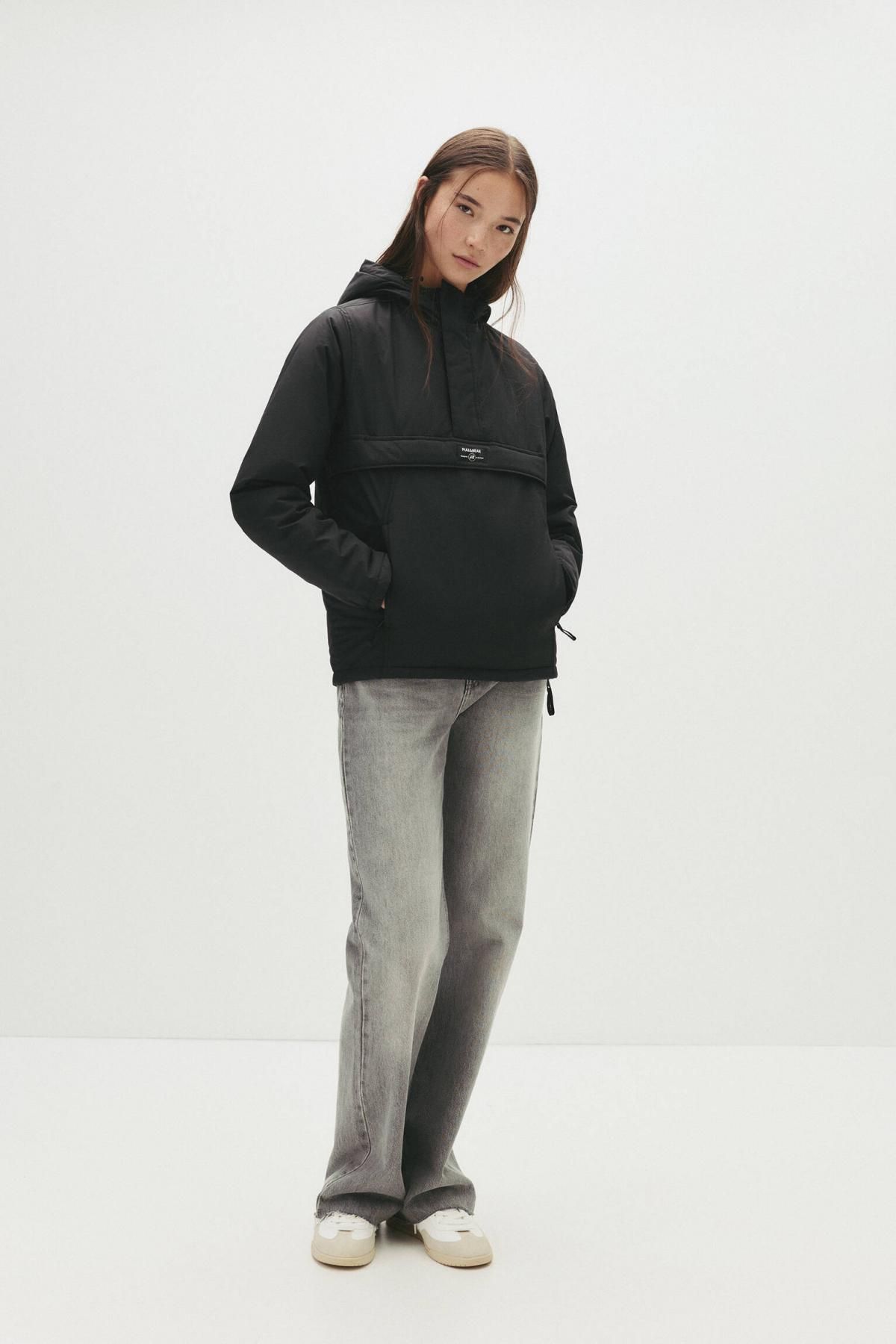 풀앤베어 테크니컬 후드 아노락 바람막이 자켓 7700/415 BLACK - 상세 이미지 5