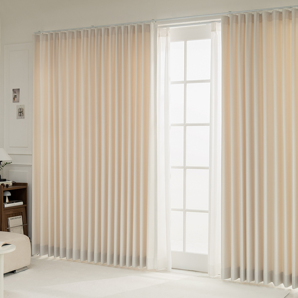 아라크네 벨로르 발수 항균 형상기억 암막커튼 파스텔 거실 핀형 150x170