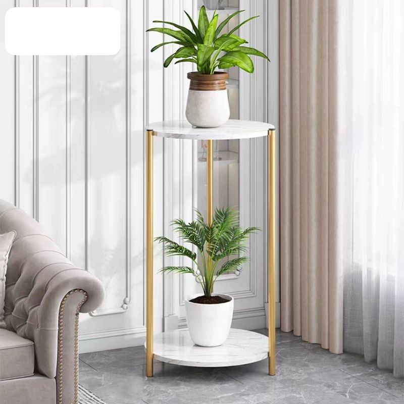 북유럽 선반 럭셔리 철제 주방 수납 책장 대리석 화이트 텍스쳐+골드 60cm 30cm - 상세 이미지 3