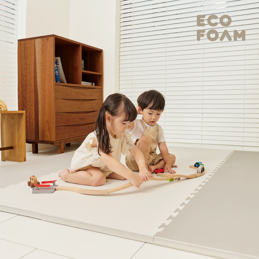 에코폼 층간소음매트 놀이방 퍼즐 오리지널 맘편한 PU 네츄럴코튼 100x100x2.5cm
