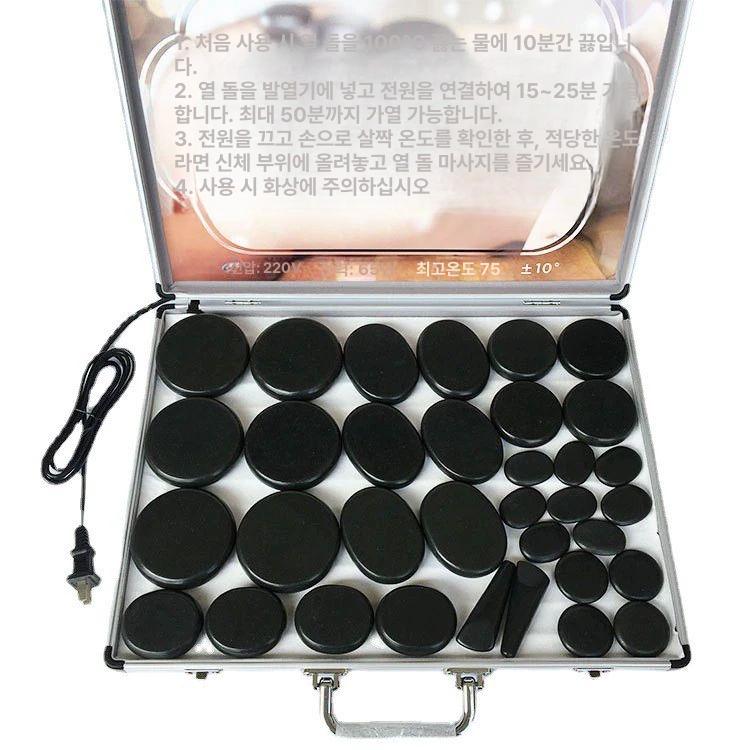 마사지 스톤 히팅박스 괄사 테라피 대형 안마용 중형 10종 세트 - 상세 이미지 5