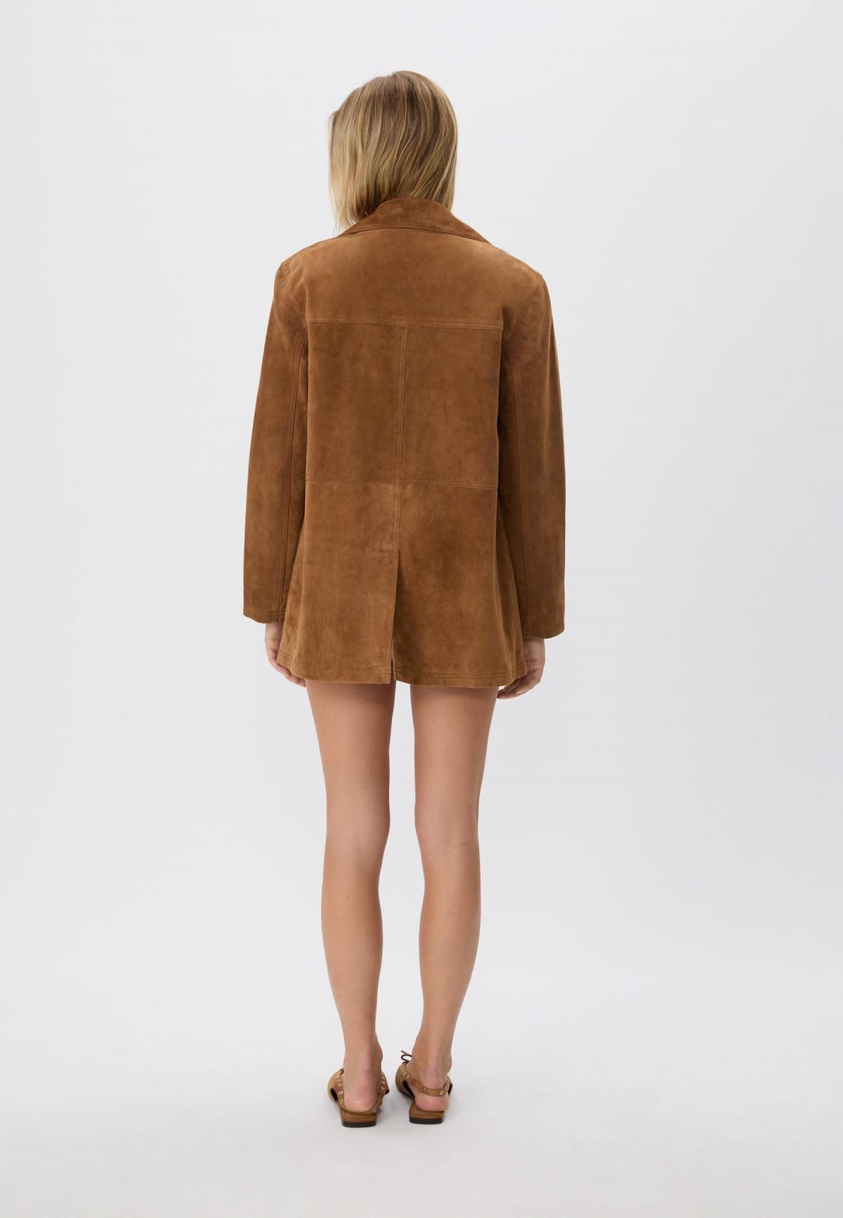 스트라디바리우스 프리미엄 레더 포켓 테크니컬 재킷 8643/703 BROWN - 상세 이미지 5