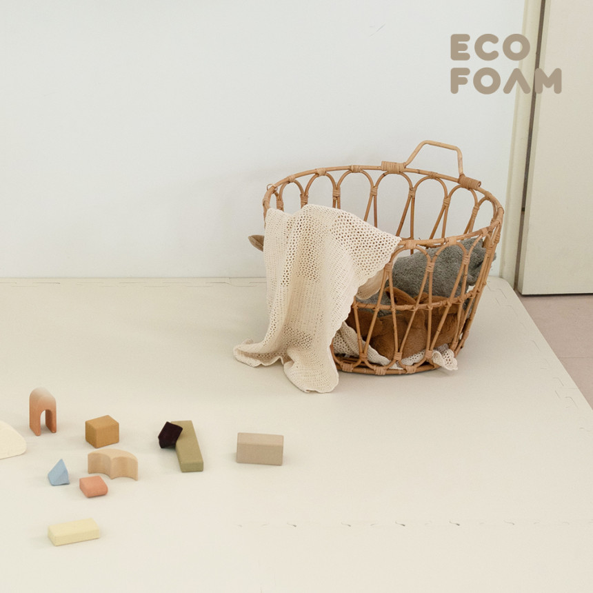 에코폼 층간소음매트 놀이방 퍼즐 오리지널 맘편한 PU 네츄럴코튼 100x100x2.5cm 사진 4