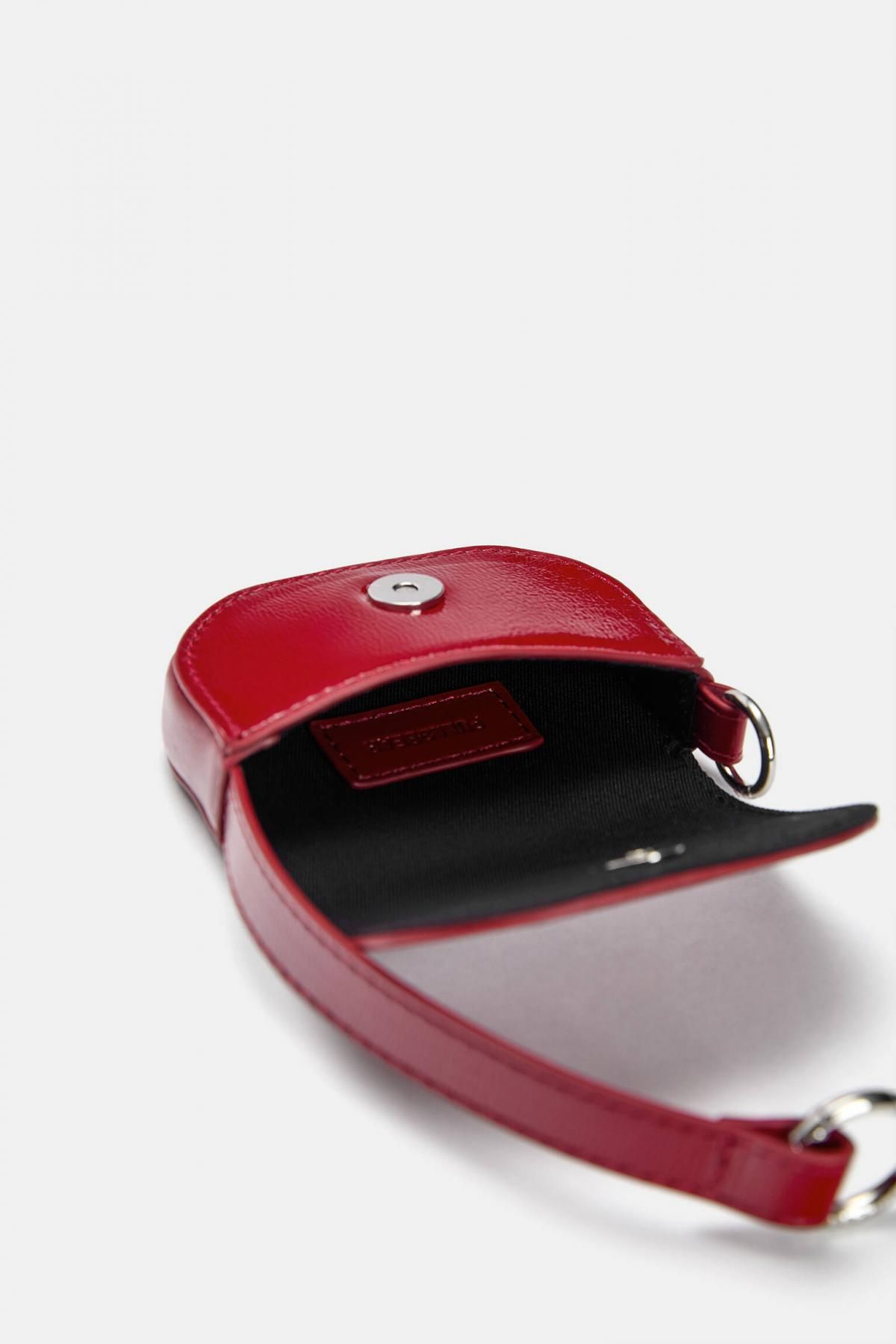 풀앤베어 멀티컬러 미니백 참 키링 지갑 4153/640 RED - 상세 이미지 4