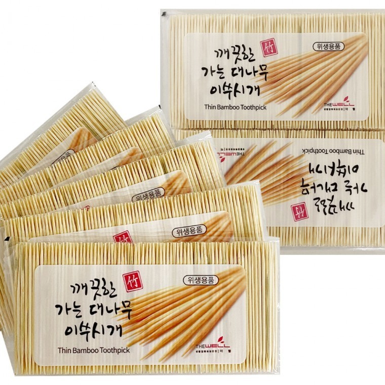 가는대나무이쑤시개 식당이쑤시개 대나무이쑤시개 - 상품 이미지