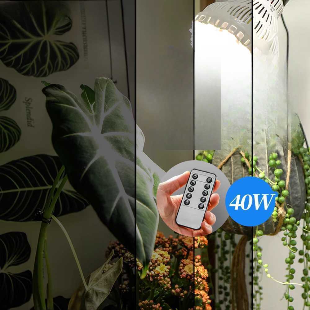 플랜트 생장등 LED 실내재배용 성장등 키우기등 화초 E27 40W 풀 스펙트럼 - 상세 이미지 2
