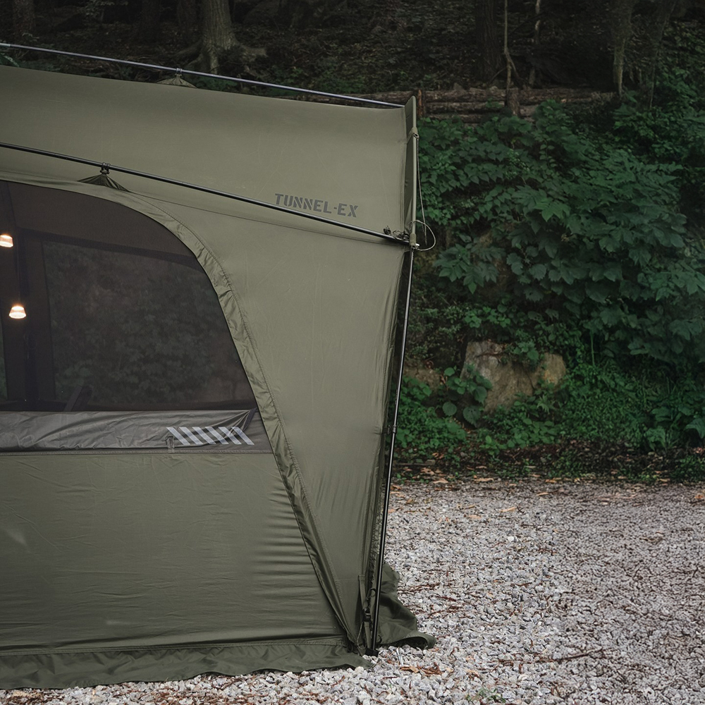 카고컨테이너 터널 EX 텐트 4인용 터널형 돔형 쉘터 DAC 폴 모스카키