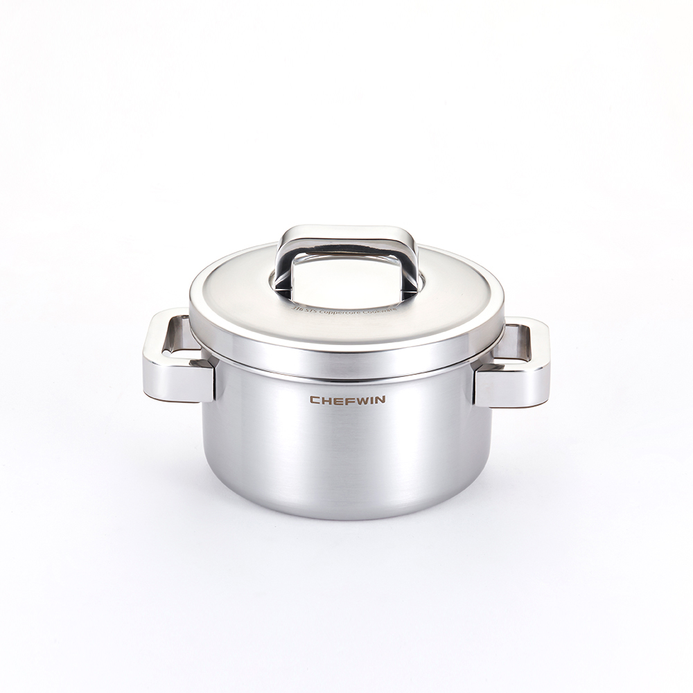 쉐프윈 커퍼코어 뚝배기 인덕션 스텐뚝배기 라이스팟 솥밥 냄비 16cm