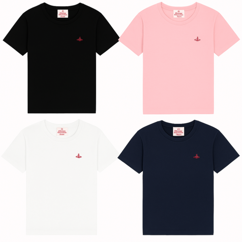 [국내] 비비안웨스트우드 일본한정 레드라벨 베이직 로고 반팔티 네이비 40사이즈(L) 재고보유