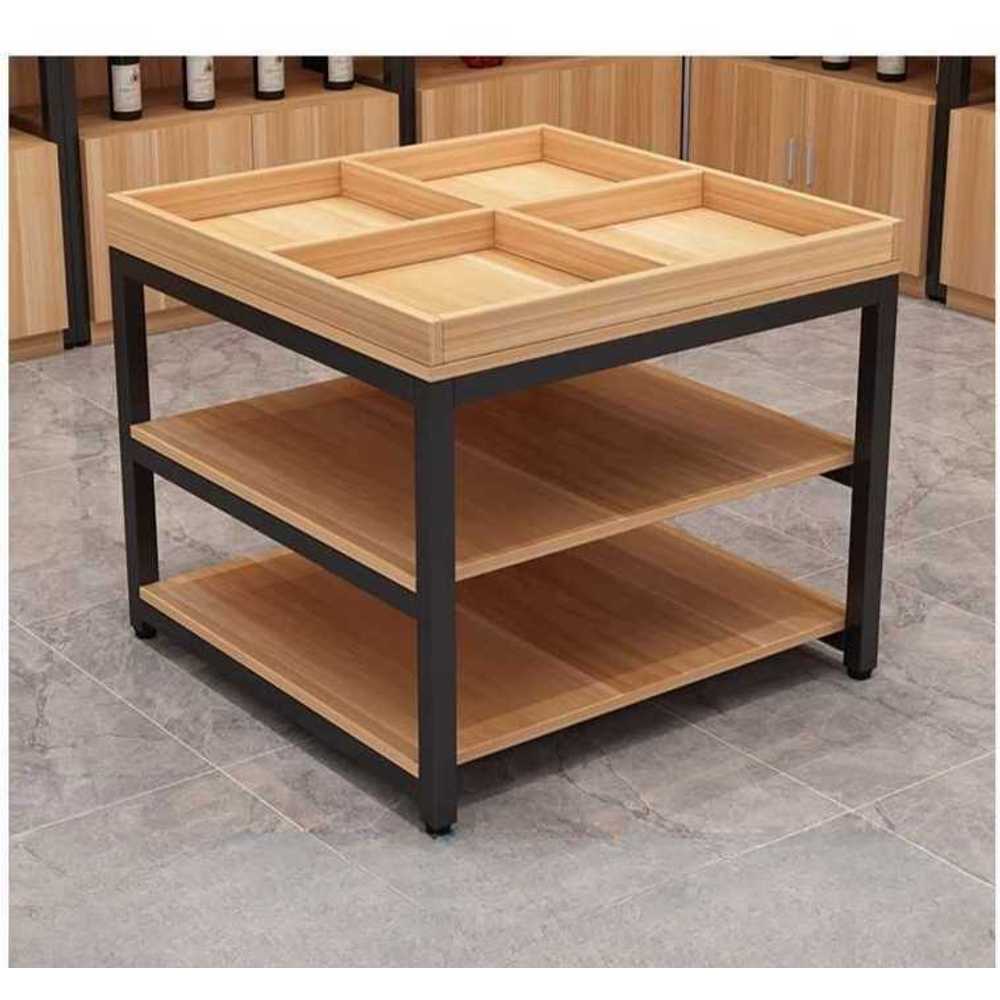 과일 진열대 평대 매장용 오픈형 진열 선반 판매대 120x80cm 2단 - 상세 이미지 2