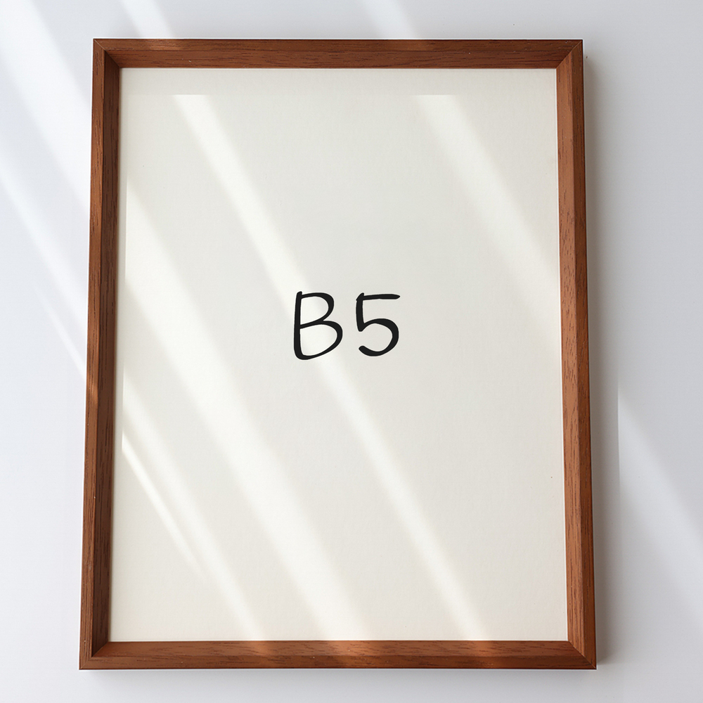 7mm삼각 원목액자 웨딩액자 아크릴 프레임 틀 제작 우드 B5 182X257mm, 오크 - 메인 이미지