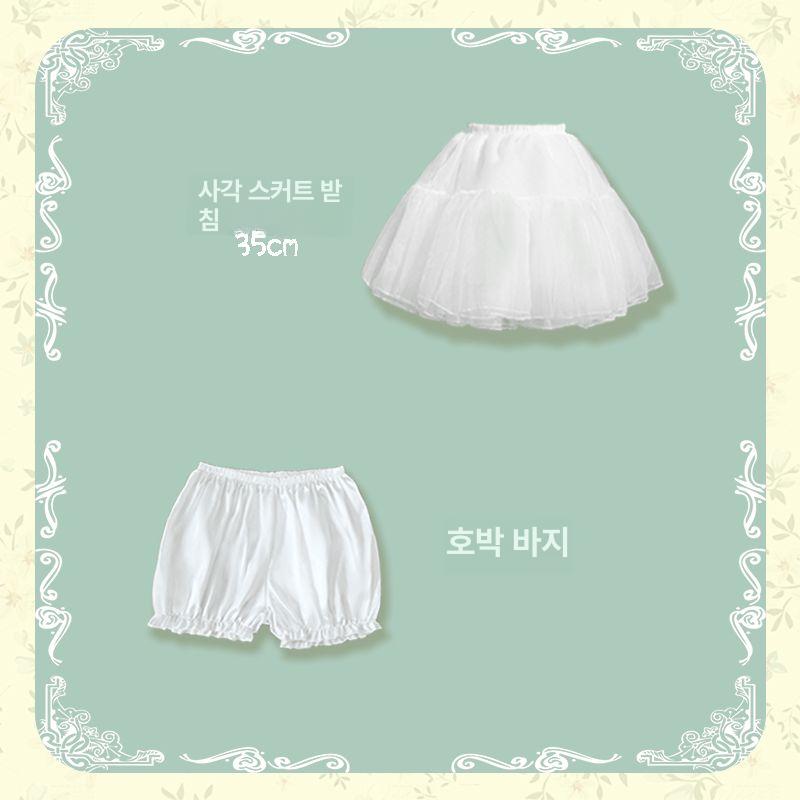 속치마 패티코트 웨딩 와이어 패티치마 풍성 볼륨 풍성한 초가치 사사 35cm 3종 세트 화이트 프리사이즈 - 상세 이미지 5