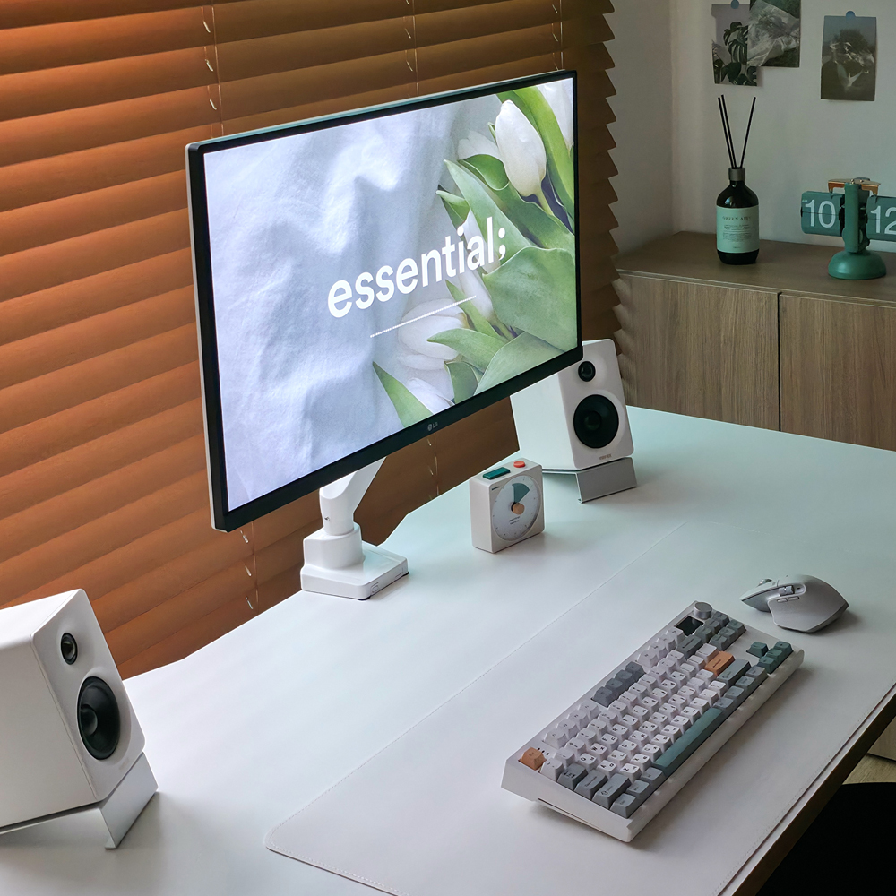 루나랩 스탠다드 싱글 블랙 모니터암 거치대