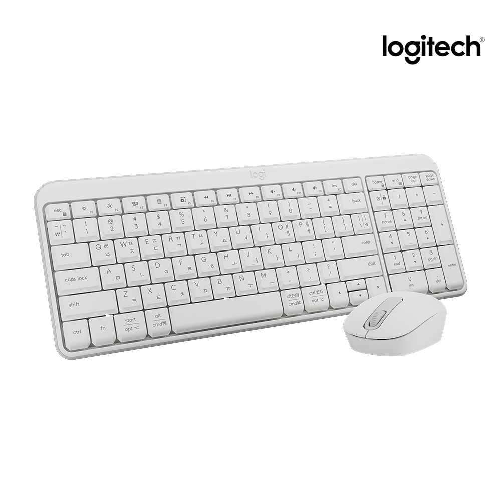 [국내정발] 로지텍코리아 MK250 블루투스 무선 키보드마우스 세트 오프화이트