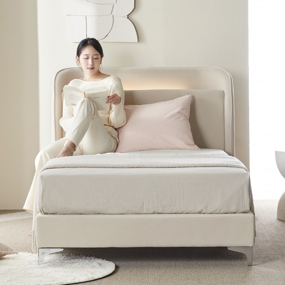 [웰퍼니쳐] 위니 호텔 아쿠아텍스 패브릭 슈퍼싱글 침대 프레임 SS (+LED Event)