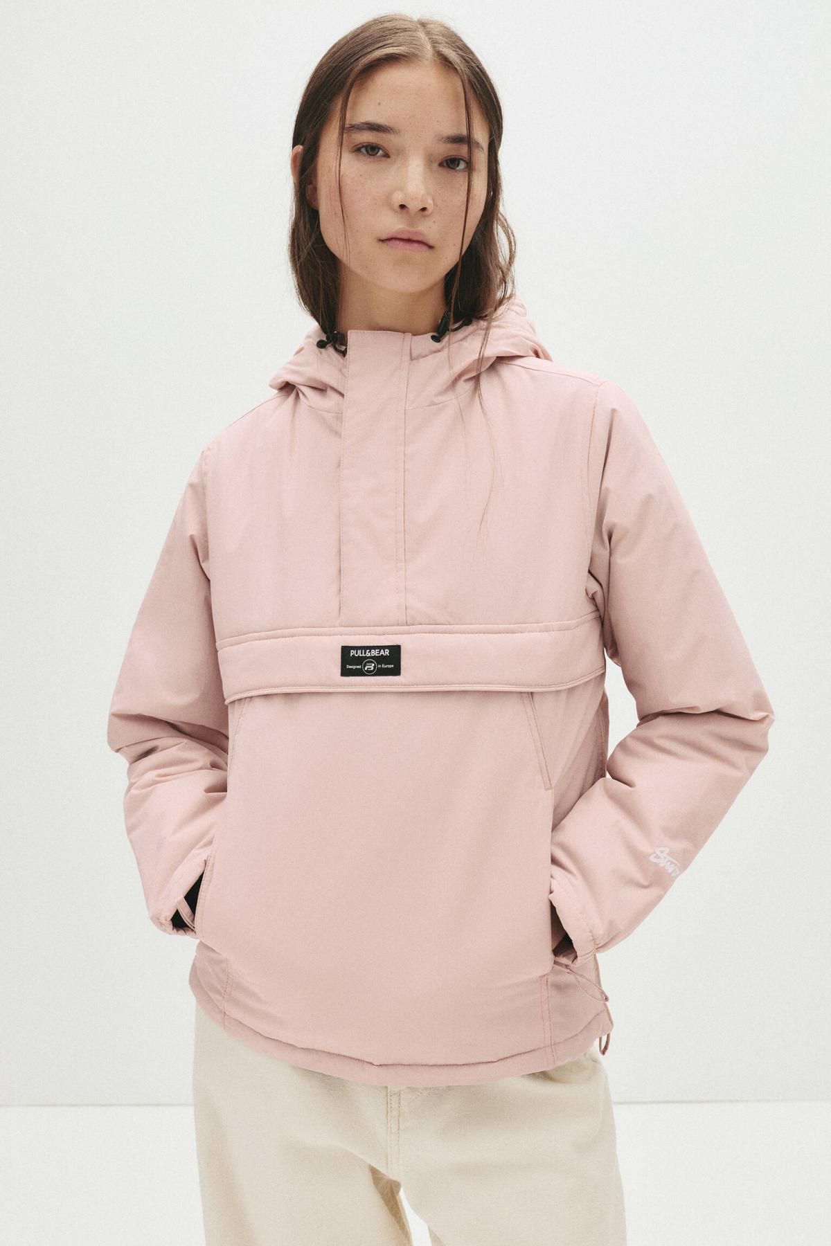 풀앤베어 베이직 페일핑크 후드 집업 아노락 재킷 7700/415 PINK - 상세 이미지 2