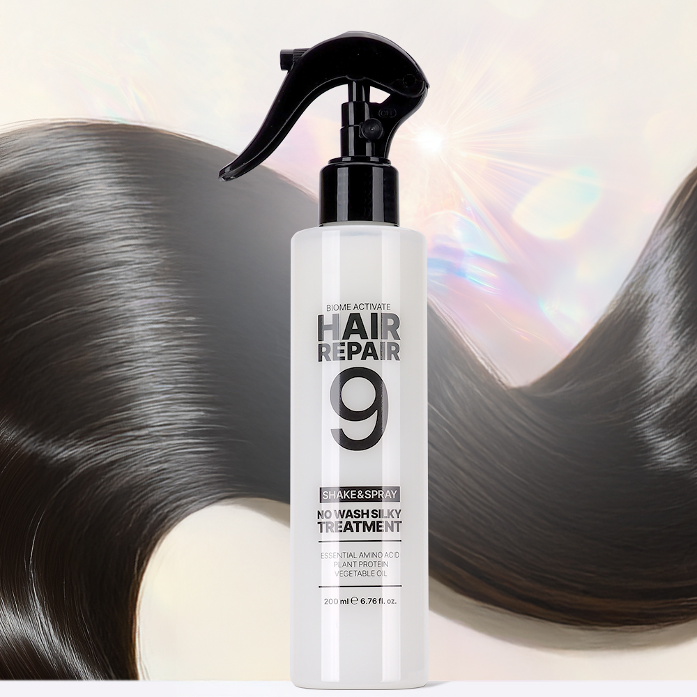 [바액] 헤어리페어9 노워시 실키 트리트먼트 [200ml] 수분충전 엉킴없이 정전기방지 수분미스트 딥모이스처 극손상모개선 단백질미스트