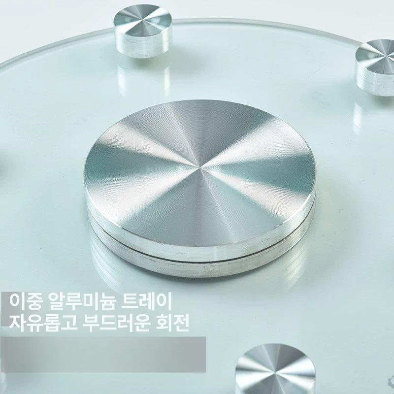 중식당 강화유리 턴테이블 회전판 바퀴 보조바퀴 중식 직경 120cm 보조 바퀴 6바퀴 - 상세 이미지 4