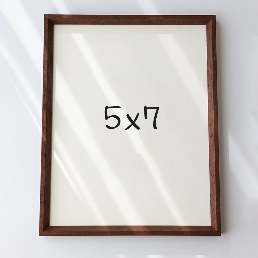 7mm삼각 나무액자 사진액자 포토테이블 소형 탁상 5x7 127x177mm, 샴페인 - 메인 이미지