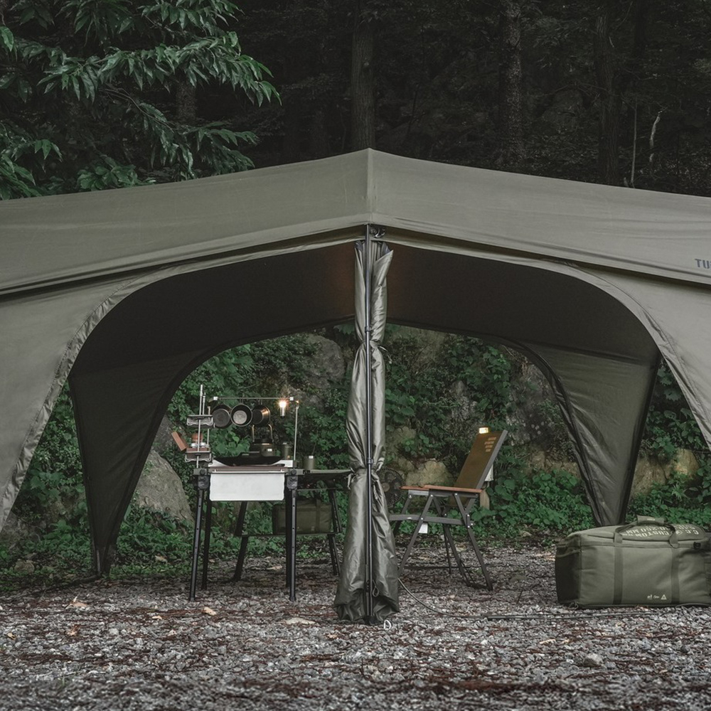 카고컨테이너 터널 EX 텐트 4인용 터널형 돔형 쉘터 DAC 폴 모스카키