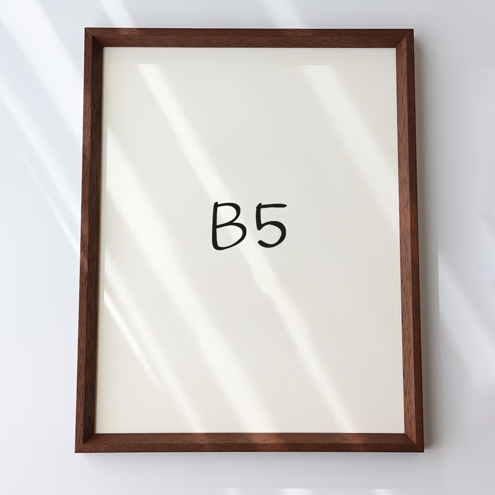 7mm삼각 원목액자 웨딩액자 아크릴 프레임 틀 제작 우드 B5 182X257mm, 샴페인 - 메인 이미지