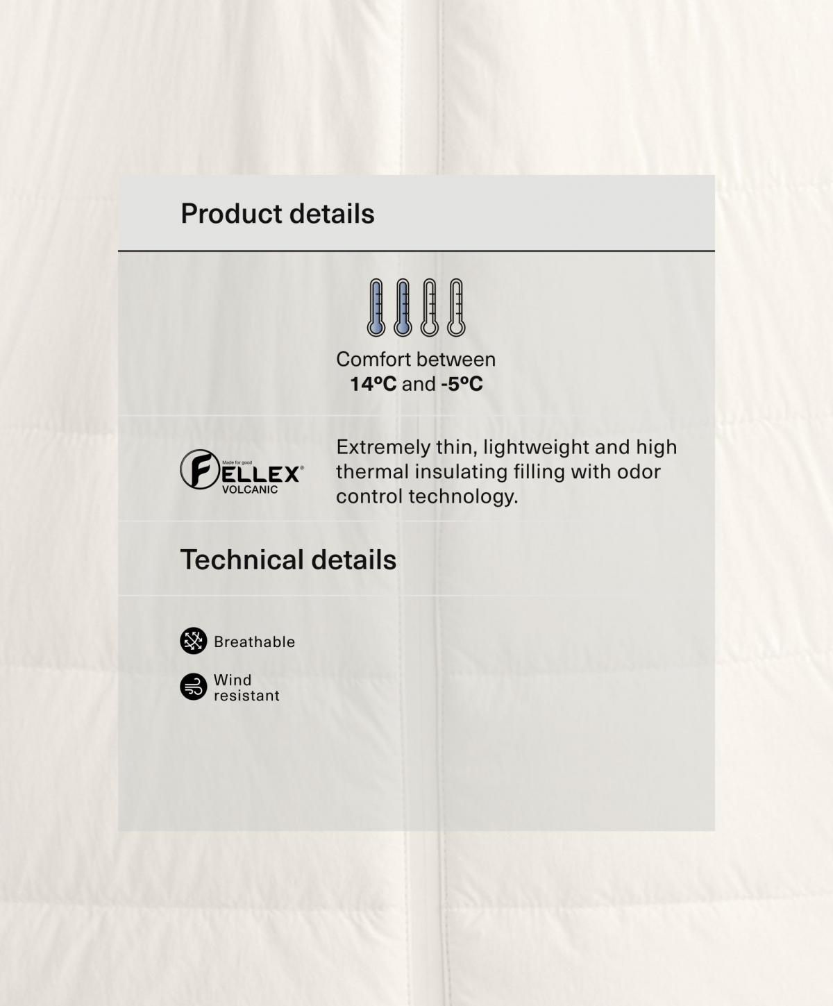 오이쇼 FELLEX 볼캐닉 테크니컬 화이트 패딩 재킷 3486/332 PALEECRU - 상세 이미지 4