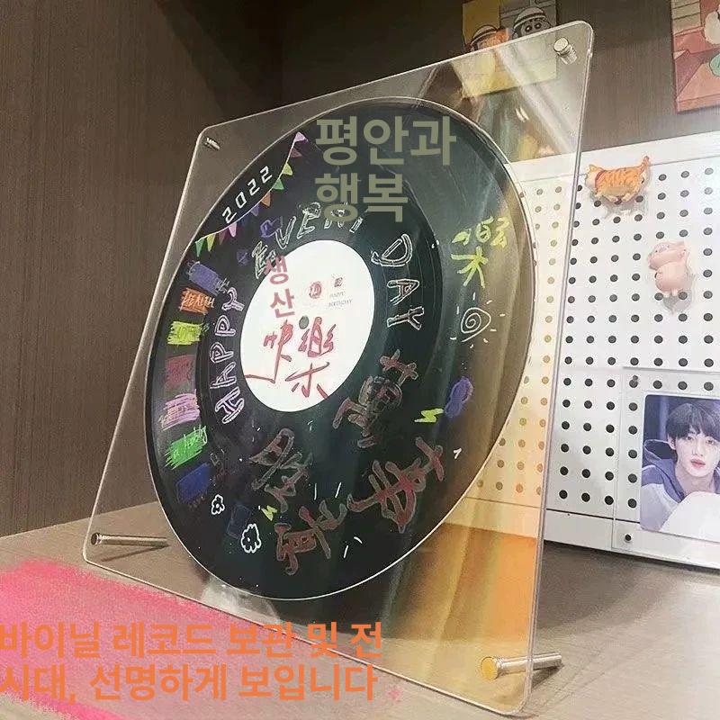 lp보관 진열장 lp음반 책장 정리 선반 바이닐 정리함 5인치 전시대 10.5cm블랙레코드 고화질 아크릴 - 상세 이미지 5