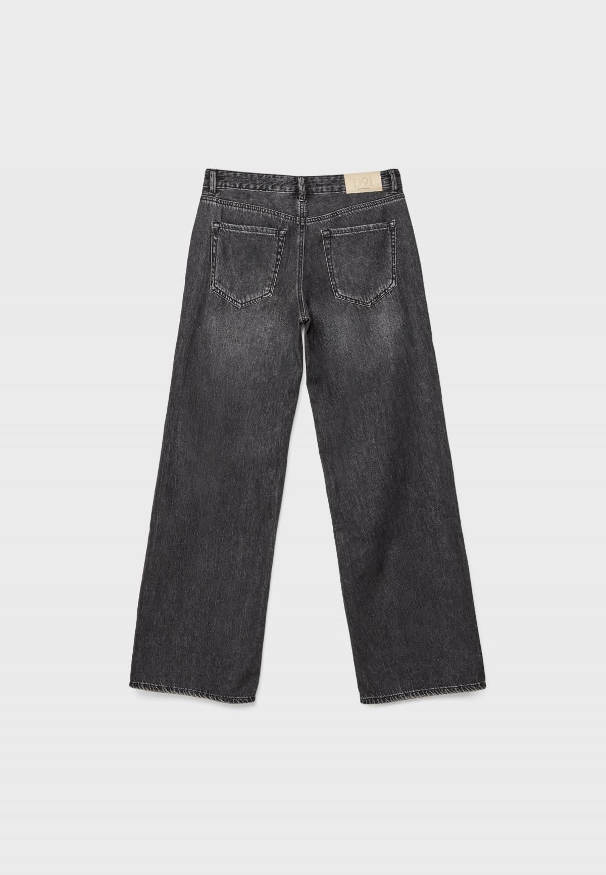 스트라디바리우스 트렌디 로우라이즈 와이드핏 데님 청바지 1441/620 BLACK DENIM WASH - 상세 이미지 4