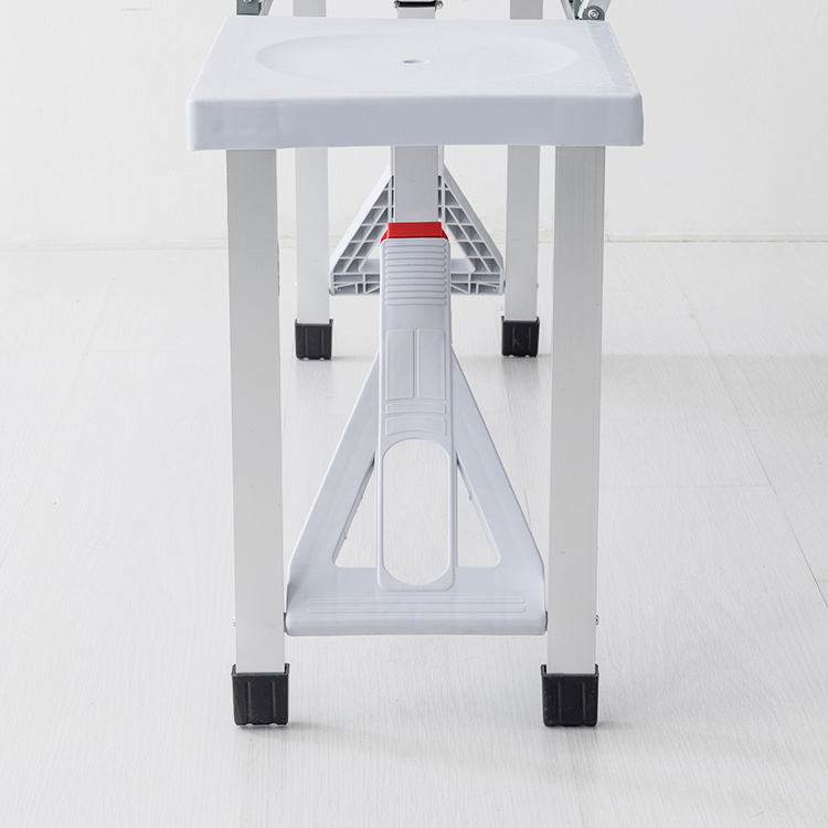 캠폴 야외 접이식테이블 4인세트 의자일체형 1350x855x660mm, 플랫 화이트 3569.8609