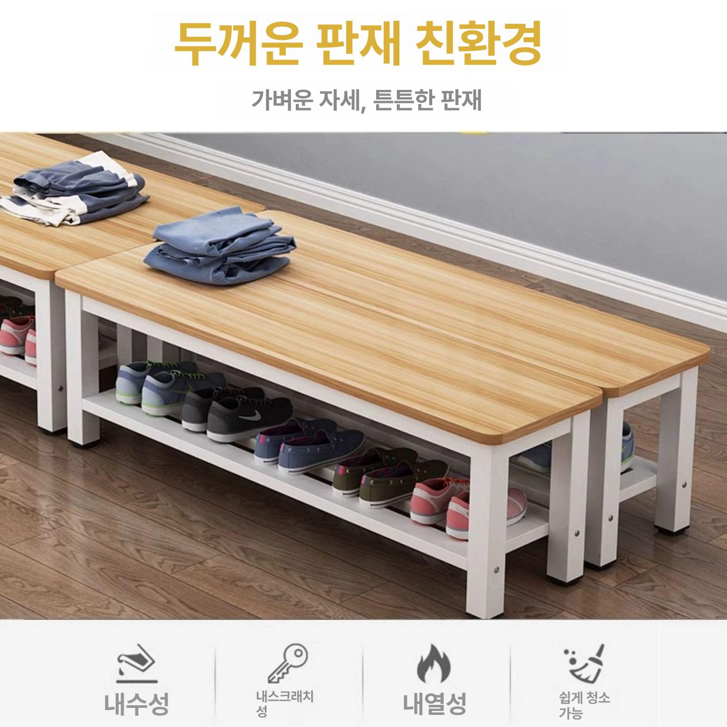 현관 복도 벤치의자 식당 인테리어 긴의자 벤치형 클래식 단봉 140x35x45 시 색상 - 상세 이미지 4