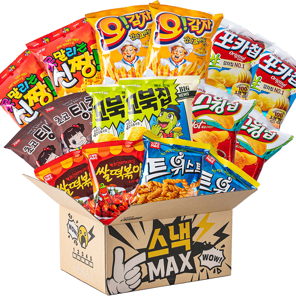 더하모니 미니스낵 MAX 1호 탕비실 사무실 대용량과자 간식꾸러미 선물박스 - 상품 이미지