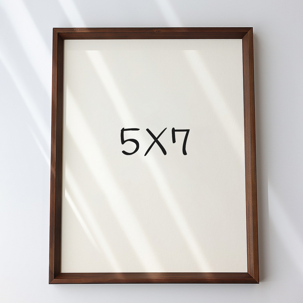 7mm삼각 나무액자 사진액자 포토테이블 소형 탁상 5x7 127x177mm, 진밤 - 메인 이미지
