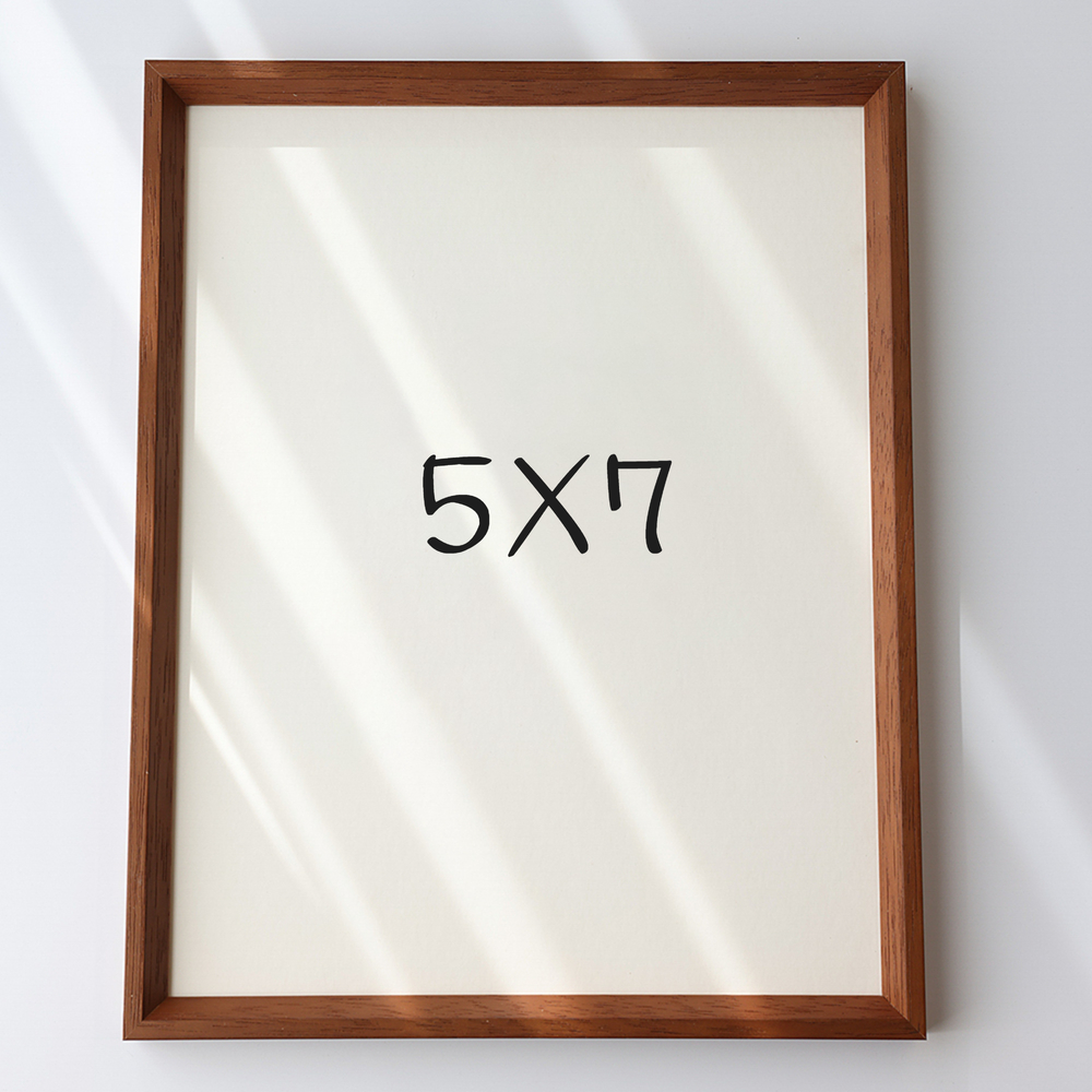 7mm삼각 나무액자 사진액자 포토테이블 소형 탁상 5x7 127x177mm, 오크 - 메인 이미지