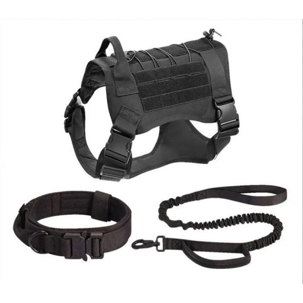 강아지 군복 소형견 대형견 훈련복 국방 군견 조끼 군청색 2종 세트 M 권장 10-30kg - 상세 이미지 5