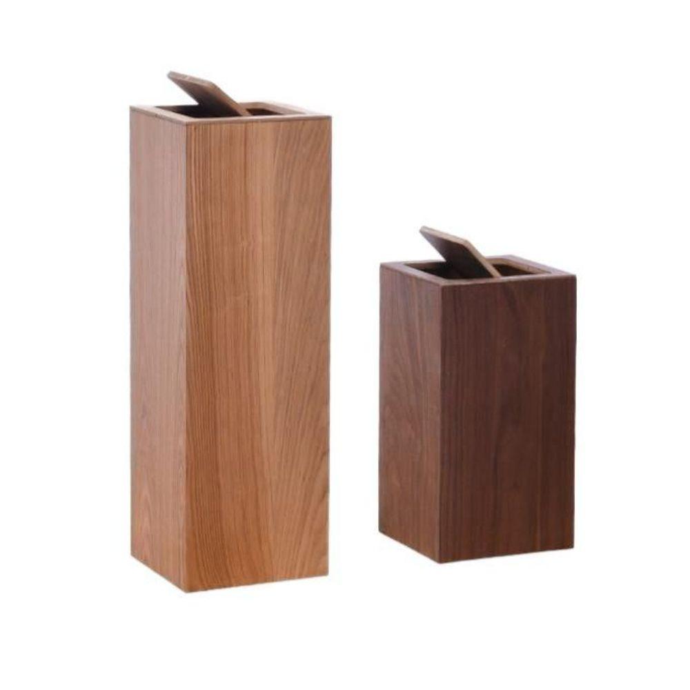 원목 휴지통 사각 호텔 나무 우드 쓰레기통 원목색 고급형 75x30cm+내통 - 상세 이미지 3
