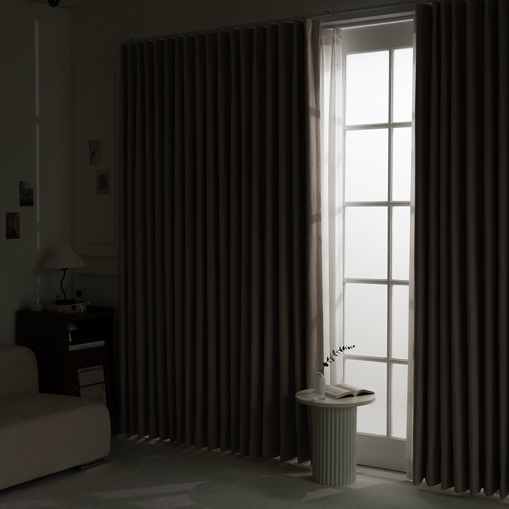 아라크네 레이브 형상기억 100% 암막커튼 방한방풍 거실 핀형 150x170