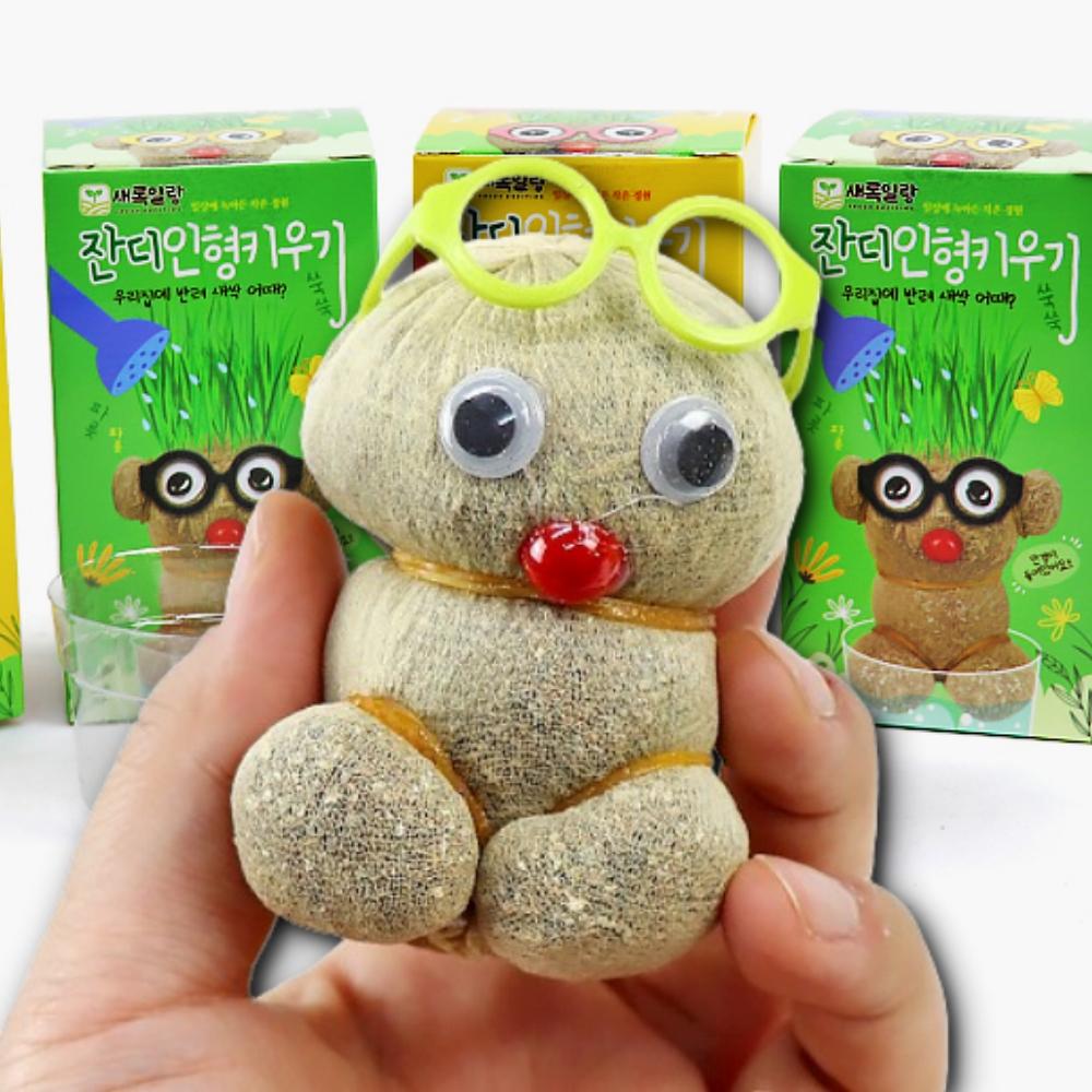 토피어리 화분 재료 토피어리 키트 잔디 인형 화분 만들기 - 메인 이미지