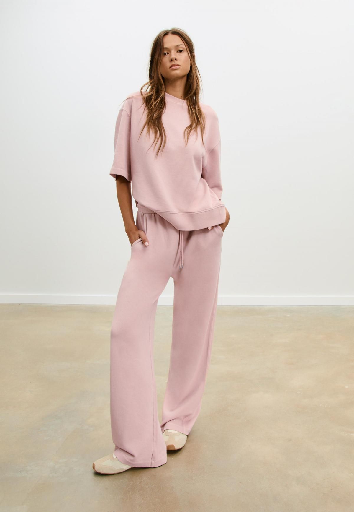 스트라디바리우스 페일핑크 와이드핏 테크니컬 조거팬츠 8740/633 BUBBLEGUM PINK - 상세 이미지 5