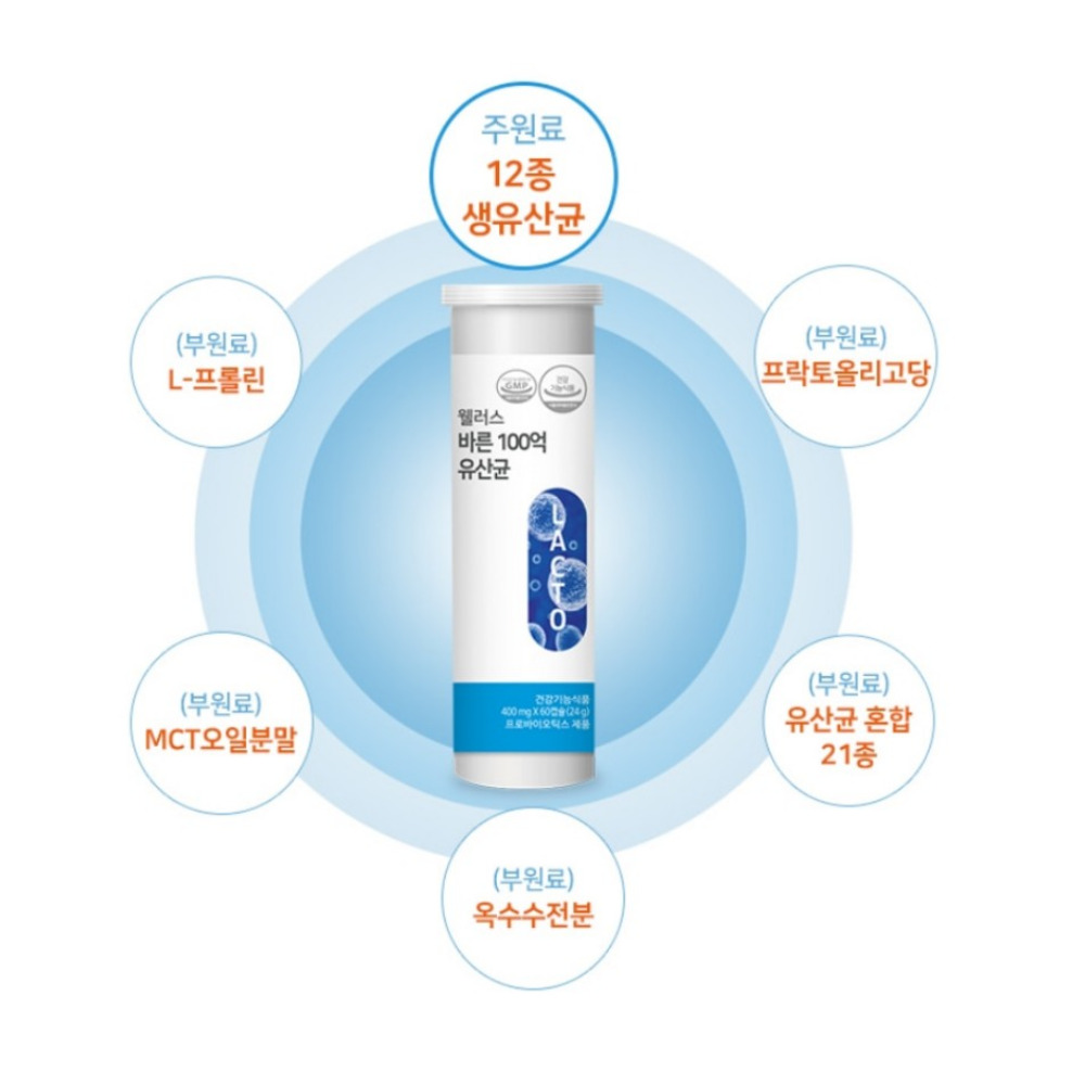 웰러스 바른 100억 유산균 다이렉트 프로바이오틱 cfu 피부면역 60캡슐, 1개 - 상세 이미지 3