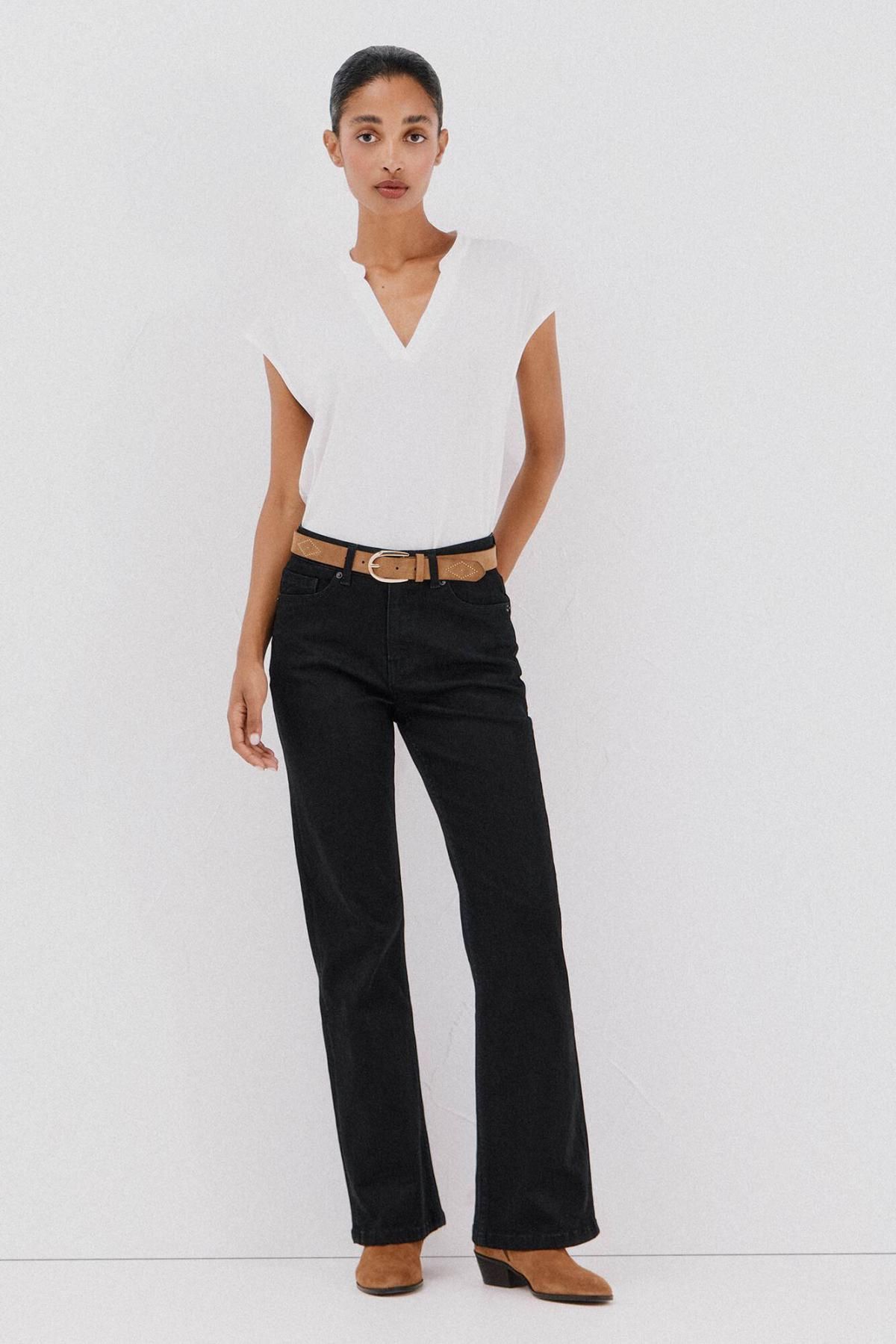 꼬르떼피엘 블랙 부츠컷 데님 컴포트핏 5포켓 진 8880965 NEGRO - 상세 이미지 2