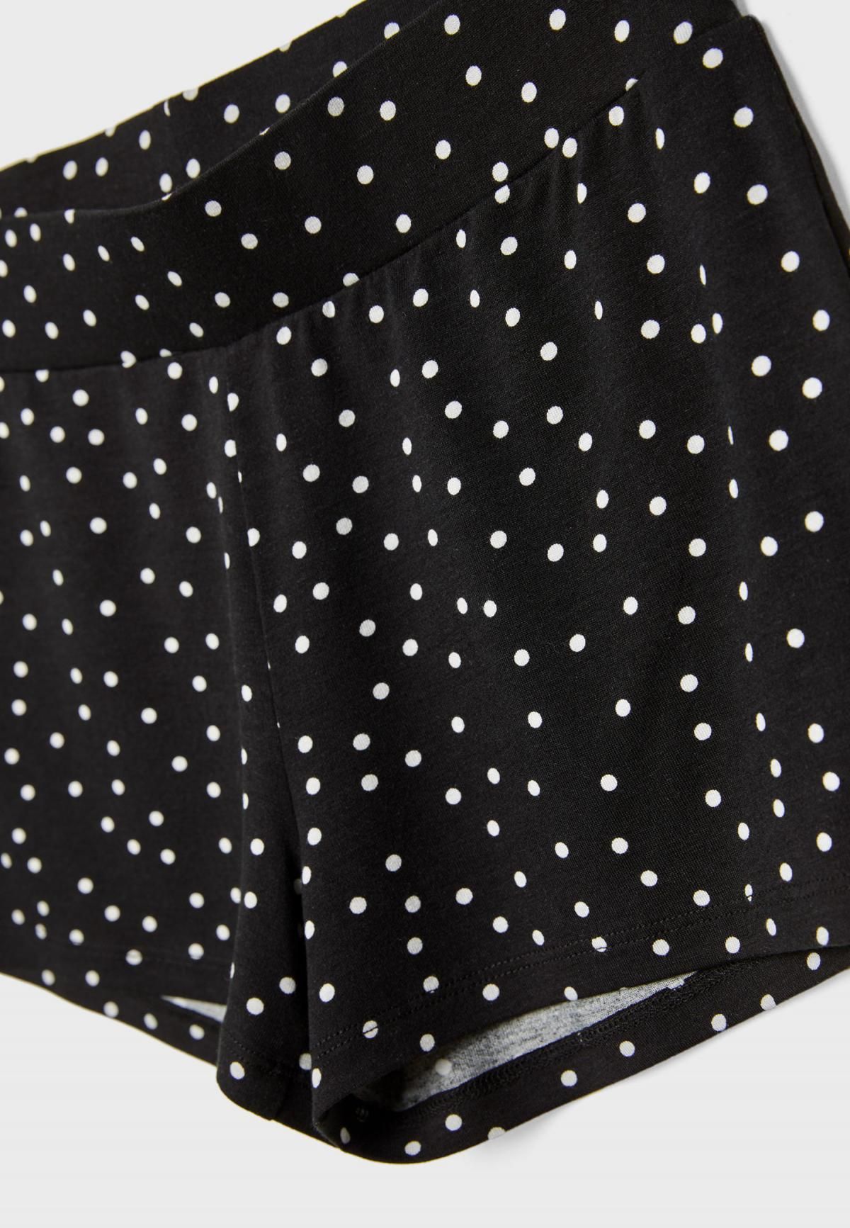 스트라디바리우스 도트패턴 미드라이즈 스트레치 미니 반바지 8420/145 GREY DENIM WASH - 상세 이미지 3