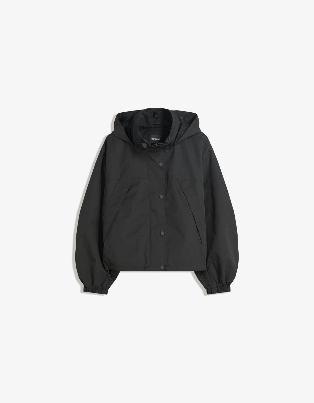 버쉬카 테크니컬 후드 바람막이 자켓 6720/200 BLACK - 상품 이미지