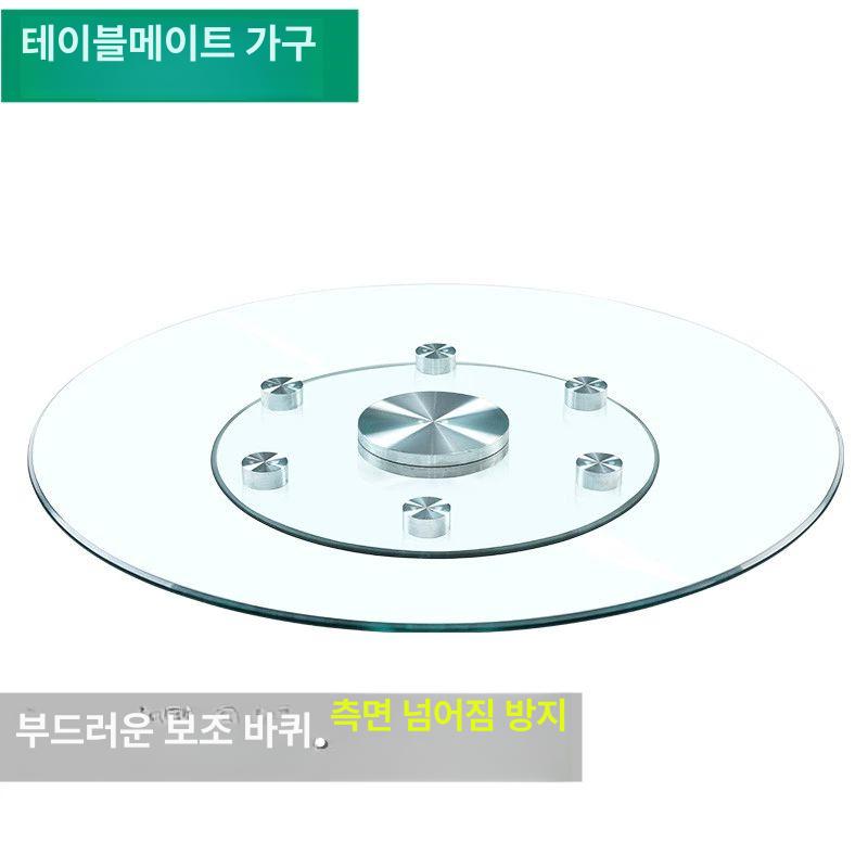 중식당 강화유리 턴테이블 회전판 바퀴 보조바퀴 중식 직경 120cm 보조 바퀴 6바퀴 - 상세 이미지 2