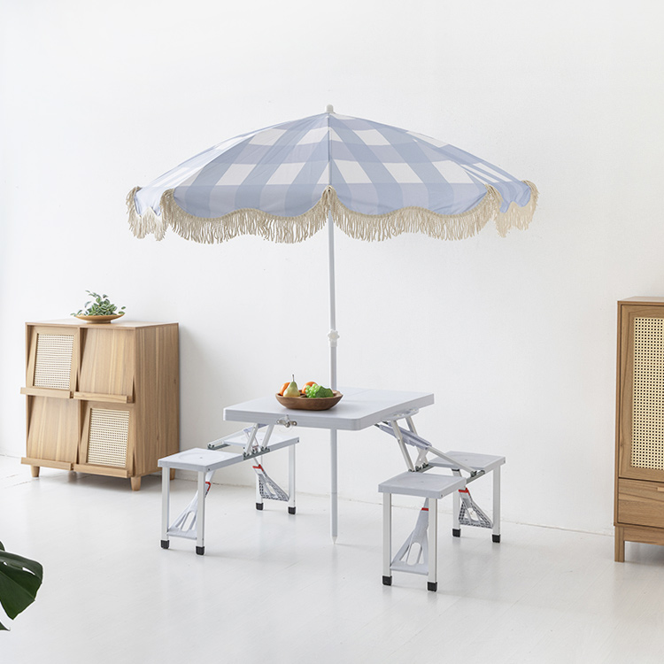 캠폴 야외 접이식테이블 4인세트 의자일체형 1350x855x660mm, 플랫 화이트 3569.8609