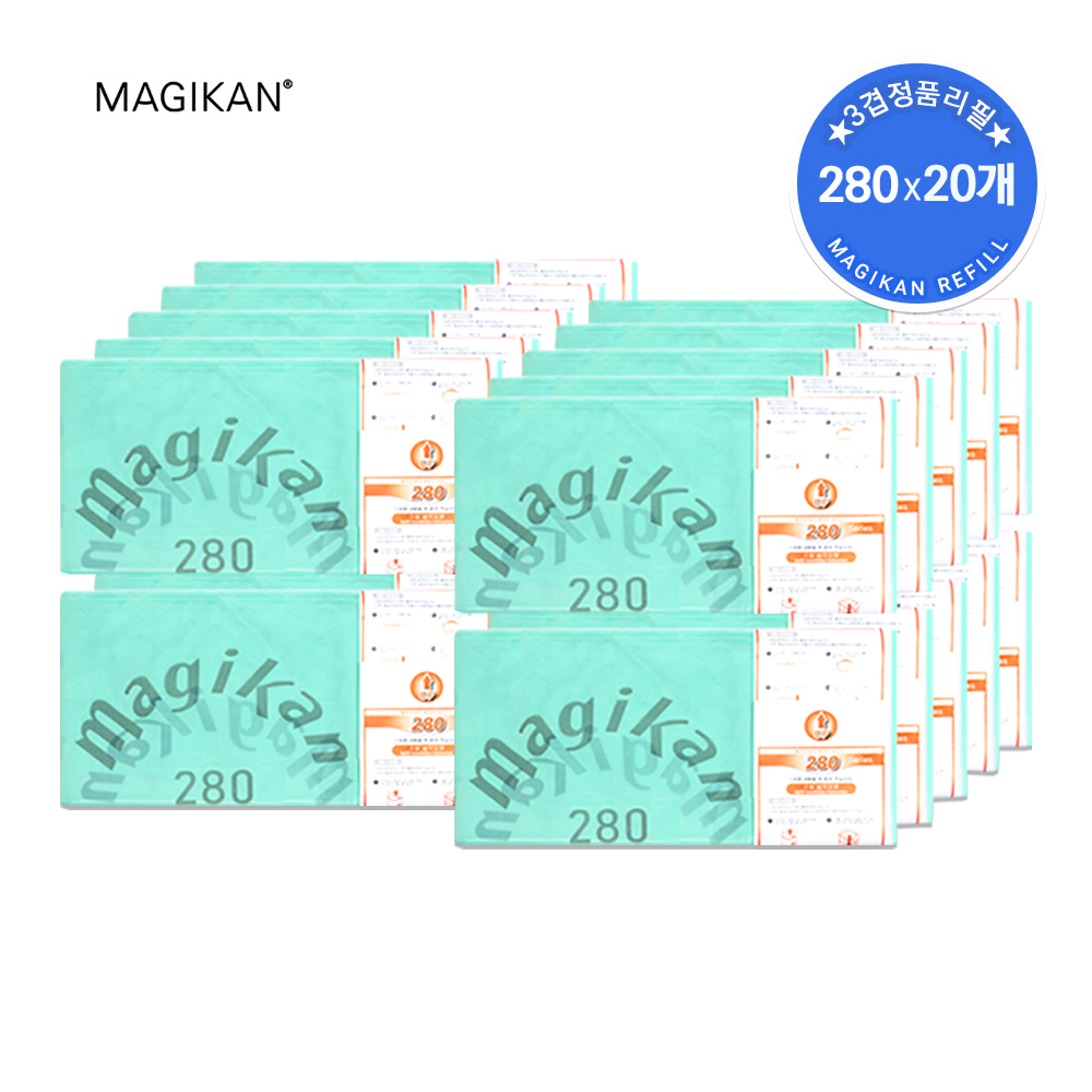 매직캔27L 리필20개 280R20G 3겹그린색상 - 상품 이미지