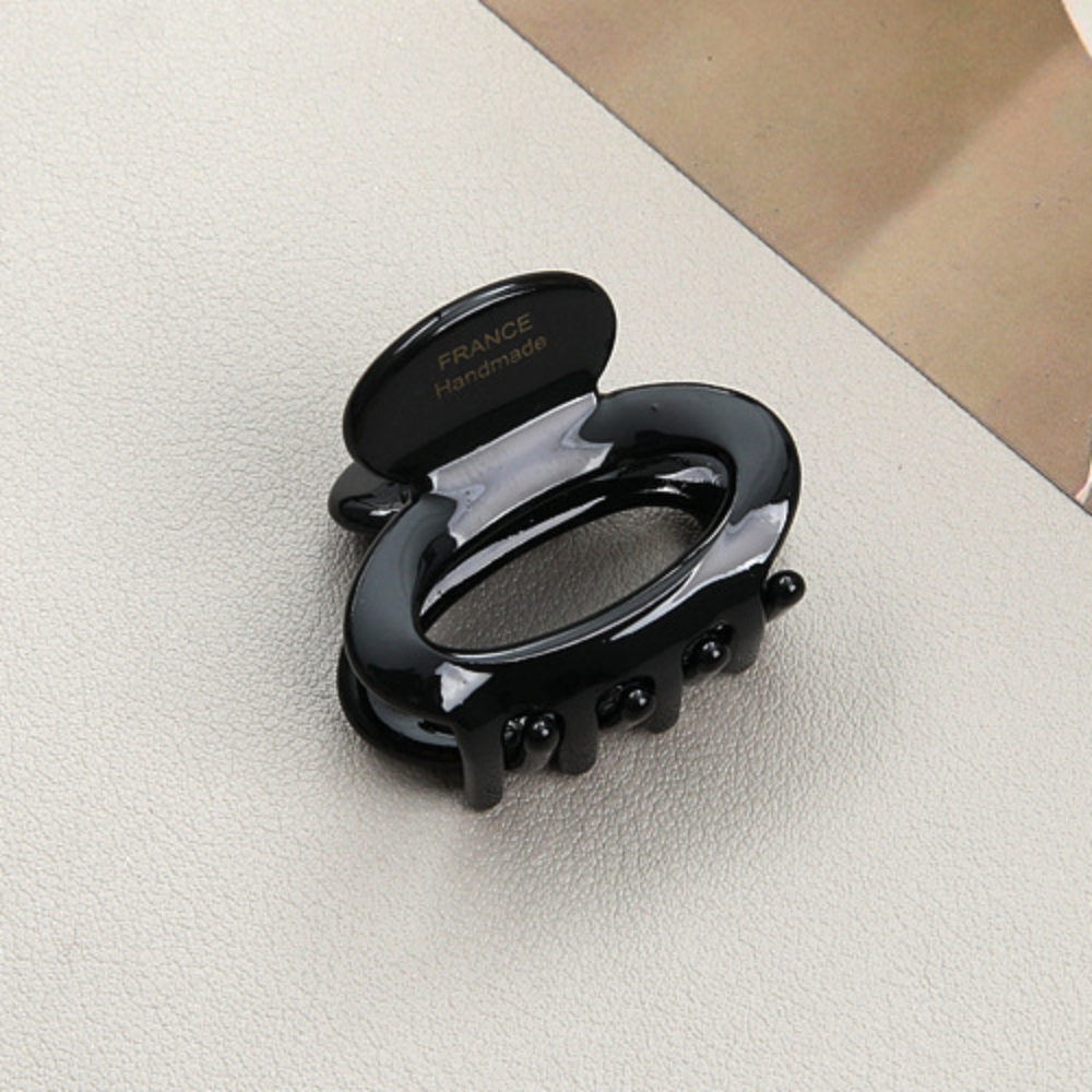 프랑스 마블 자개 미니 헤어 집게핀 앞 머리핀 옆머리 반묶음 반머리 - 상세 이미지 5