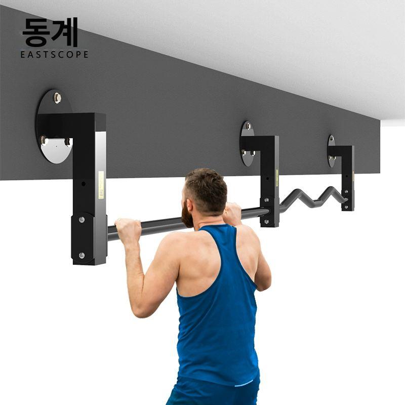 타공 턱걸이 풀업바 기구 홈짐 문틀 고정 실내 K135-4 강재형 119cm 직봉 - 상세 이미지 3