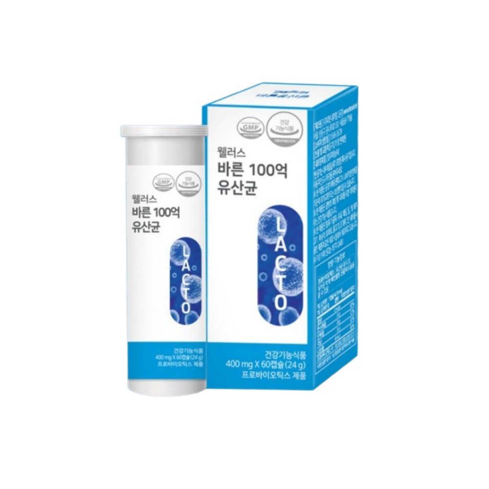 웰러스 바른 100억 유산균 다이렉트 프로바이오틱 cfu 피부면역 60캡슐, 1개 - 상세 이미지 2