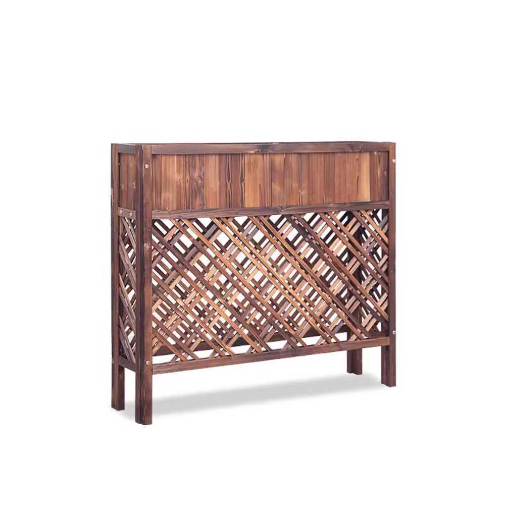 화분파티션 식당 칸막이 울타리 원목 경계 사무실화분 100x90x2cm - 상품 이미지